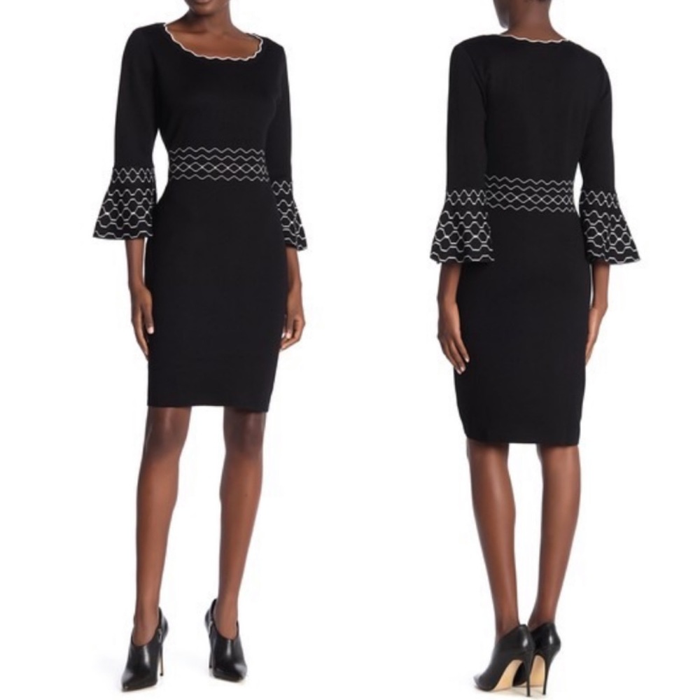Bell Sleeve Knit Dress
